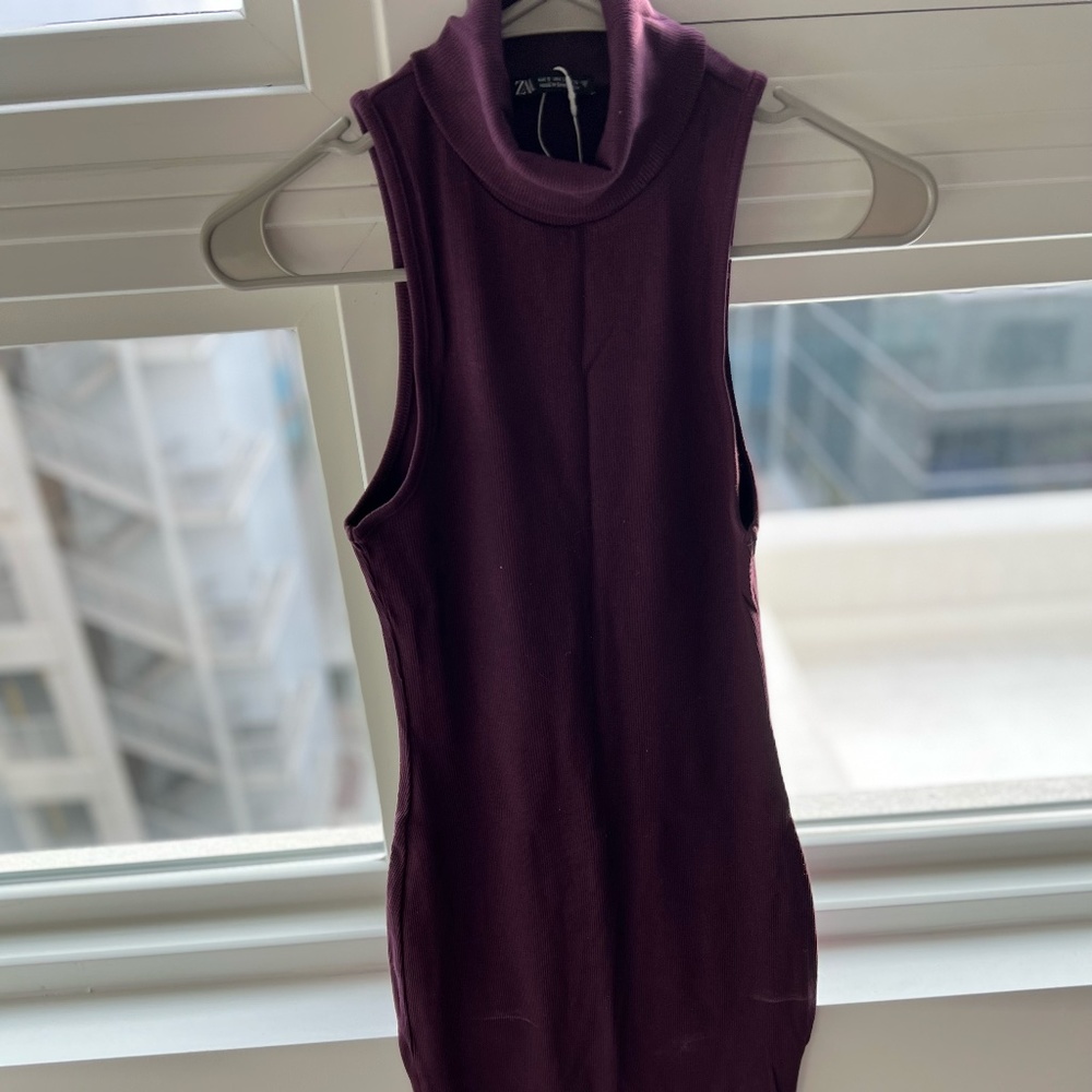 Zara Plum Body-con Dress (S)